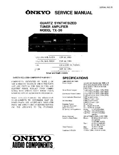 ONKYO hfe   tx-26 service  ONKYO Audio TX-26 hfe_onkyo_tx-26_service.pdf