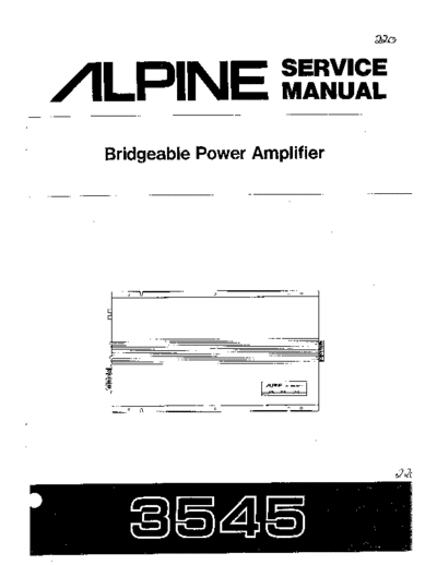ALPINE Alpine 3545 Car amplifier sm  ALPINE Car Audio 3545 Alpine_3545_Car_amplifier_sm.pdf