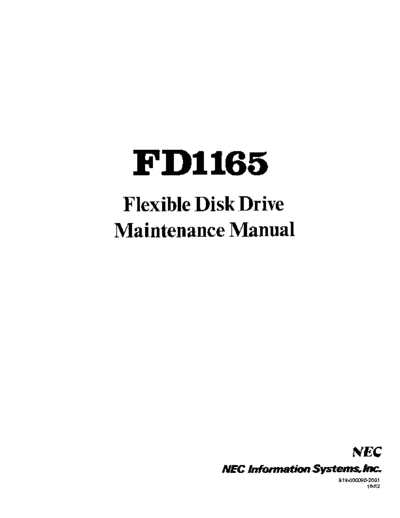 NEC FD1165 maint  NEC FD1165_maint.pdf
