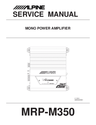 ALPINE hfe alpine mrp-m350 service en  ALPINE Car Audio MRP-M350 hfe_alpine_mrp-m350_service_en.pdf