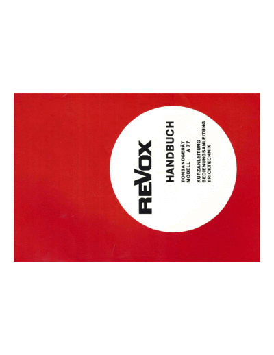 REVOX hfe revox a77 handbook de 1971  REVOX A77 hfe_revox_a77_handbook_de_1971.pdf