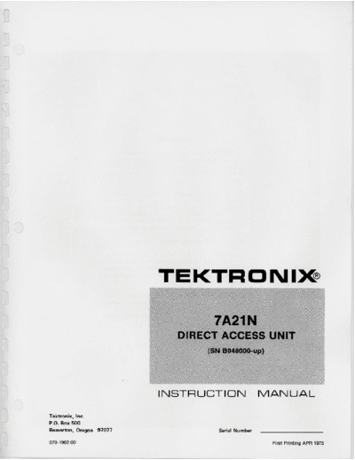Tektronix 7a21n sm  Tektronix 7a21n_sm.pdf