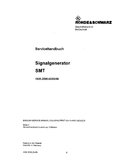 Rohde & Schwarz R&S SMT service-Volume 2-English  Rohde & Schwarz R&S_SMT_service-Volume_2-English.pdf