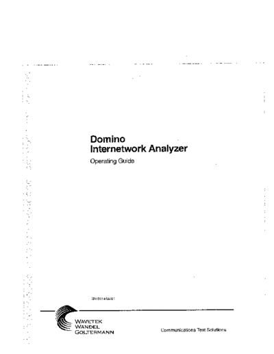 Wavetek WAV Domino Interwork Analyzer Operating  Wavetek WAV Domino Interwork Analyzer Operating.pdf