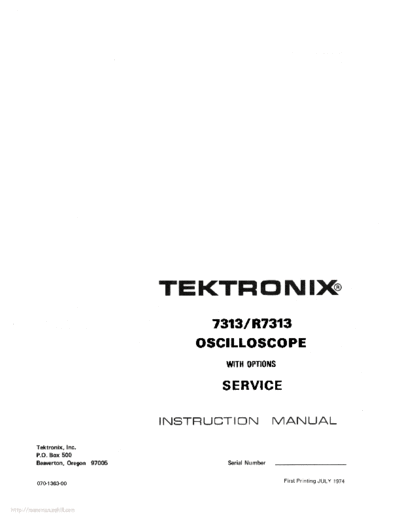 Tektronix 7313 r7313  Tektronix 7313_r7313.pdf