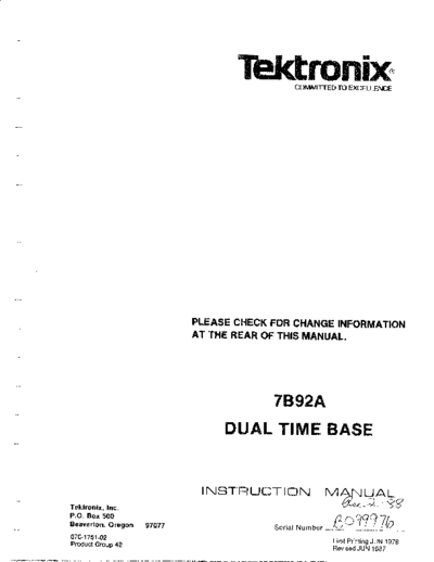 Tektronix 7b92a sm  Tektronix 7b92a_sm.pdf