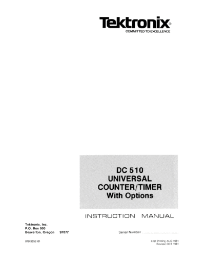 Tektronix DC510 Universal Counter-Timer (w. Options) (Plugin) (1981) WW  Tektronix DC510 Universal Counter-Timer (w. Options) (Plugin) (1981) WW.pdf