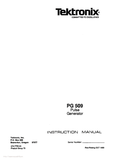 Tektronix pg-509  Tektronix pg-509.pdf