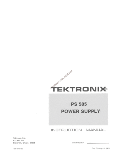 Tektronix ps505  Tektronix ps505  .pdf