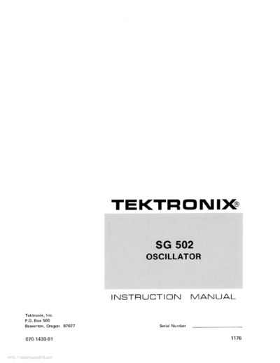 Tektronix sg-502  Tektronix sg-502.pdf