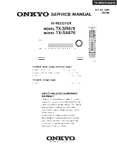 ONKYO hfe onkyo tx-sr876 sa876 service en  ONKYO Audio TX-SA876 hfe_onkyo_tx-sr876_sa876_service_en.pdf