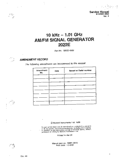 Marconi Marconi 2022E Service Manual A4  Marconi AM FM signalgenerator 2022 Marconi_2022E_Service_Manual_A4.pdf