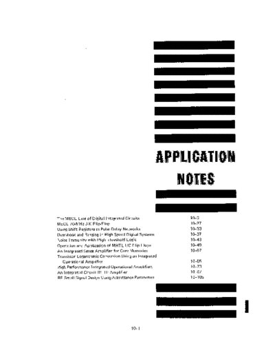 motorola 10 App Notes  motorola _dataBooks 1968_microElectronics 10_App_Notes.pdf