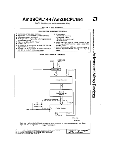 AMD 29CPL144 Oct88  AMD _dataSheets 29CPL144_Oct88.pdf