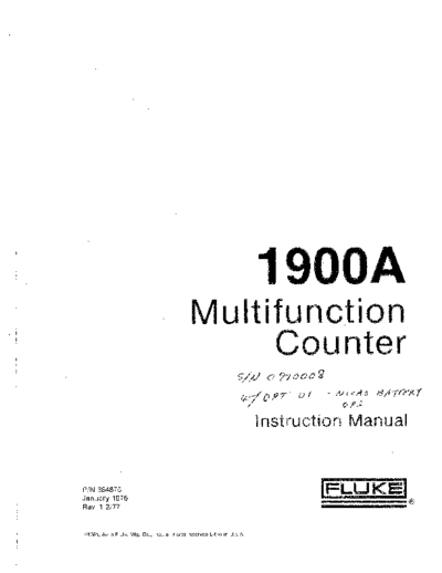 Fluke 1900A Instruction  Fluke 1900A FLUKE 1900A Instruction.pdf