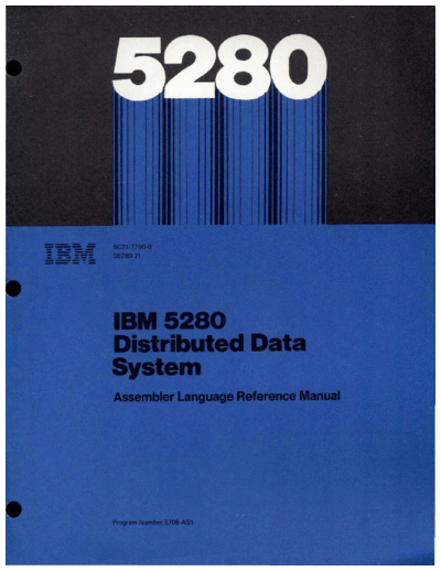 IBM SC21-7790-0 5280 Assembler Manual Jan80  IBM 528x SC21-7790-0_5280_Assembler_Manual_Jan80.pdf