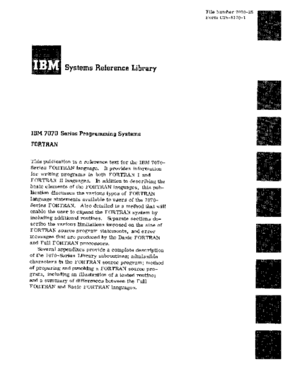 IBM C28-6170-1 7070 FORTRAN Dec63  IBM 7070 C28-6170-1_7070_FORTRAN_Dec63.pdf