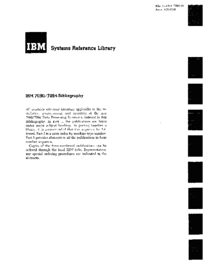 IBM A28-6306 7090 7094 Bibliography  IBM 7090 A28-6306_7090_7094_Bibliography.pdf