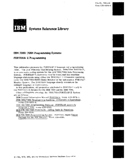 IBM C28-6054-4 7090 FORTRANII  IBM 7090 C28-6054-4_7090_FORTRANII.pdf