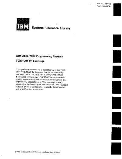 IBM C28-6274-1 7090 FORTRANIV  IBM 7090 C28-6274-1_7090_FORTRANIV.pdf