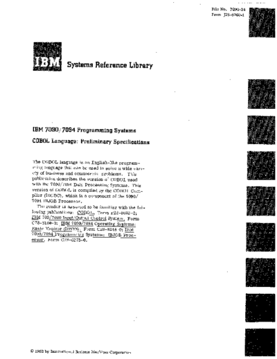 IBM J28-6260-1 7090 COBOL Sep64  IBM 7090 J28-6260-1_7090_COBOL_Sep64.pdf