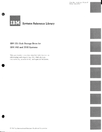 IBM A22-6704 1311 Disk for 1410 7010  IBM 1410 A22-6704_1311_Disk_for_1410_7010.pdf
