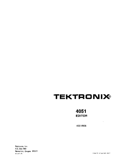 Tektronix 070-2170-00 4051 R06 Editor Feb77  Tektronix 405x 070-2170-00_4051_R06_Editor_Feb77.pdf