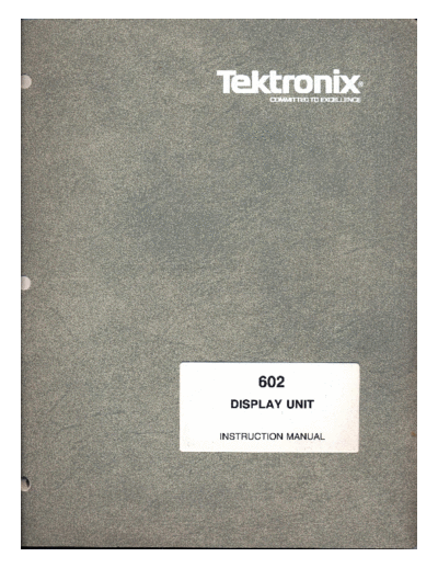 Tektronix tektronix 602 1mhz x-y display unit 1968,81 sm  Tektronix 602 1MHZ X-Y DISPLAY UNIT tektronix_602_1mhz_x-y_display_unit_1968,81_sm.pdf