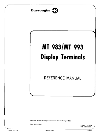 burroughs 1118361 MT983 MT993 Reference Oct80  burroughs terminal 1118361_MT983_MT993_Reference_Oct80.pdf