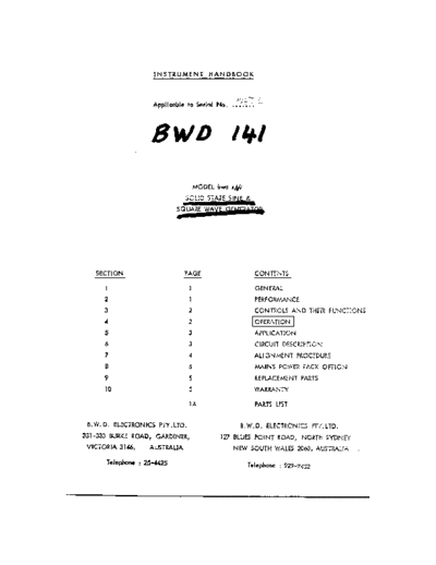 B.W.D 141 sine - sqaure wave gen.  . Rare and Ancient Equipment B.W.D 141_sine_-_sqaure_wave_gen..pdf