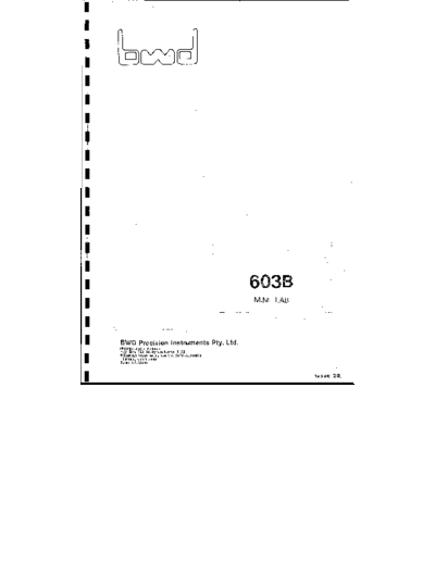 B.W.D bwd 603b mini-lab  . Rare and Ancient Equipment B.W.D bwd_603b_mini-lab.pdf
