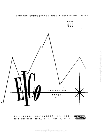 Eico eico model 666 tube and transistor tester  . Rare and Ancient Equipment Eico eico_model_666_tube_and_transistor_tester.pdf