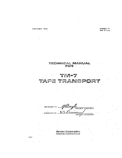 ampex 3108966-10 TM-7 Technical Manual Dec66  . Rare and Ancient Equipment ampex 3108966-10_TM-7_Technical_Manual_Dec66.pdf