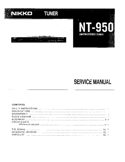 NIKKO hfe   nt-950 service  NIKKO Audio NT-950 hfe_nikko_nt-950_service.pdf