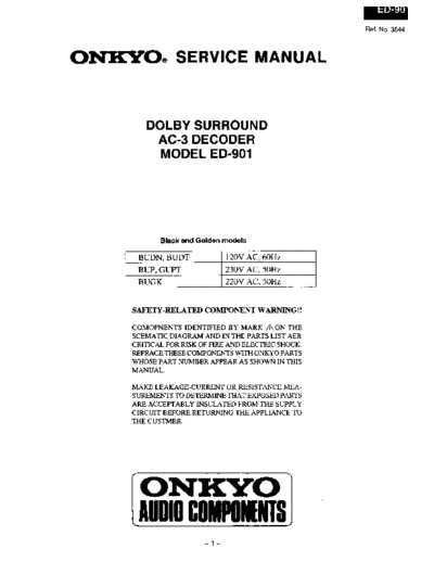 ONKYO hfe onkyo ed-901 service en  ONKYO Audio ED-901 hfe_onkyo_ed-901_service_en.pdf