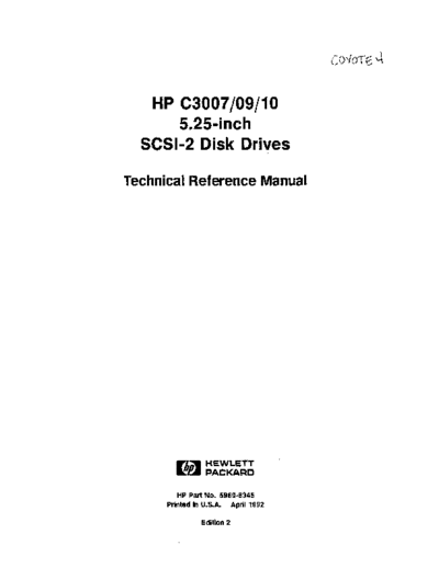 HP 5960-8345 C3007 C3009 C3010 Technical Reference Apr92  HP disc scsi 5960-8345_C3007_C3009_C3010_Technical_Reference_Apr92.pdf