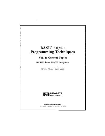 HP 98613-90012 Basic 5.0 Programming Techniques Vol 1 Nov87  HP 9000_basic 5.0 98613-90012_Basic_5.0_Programming_Techniques_Vol_1_Nov87.pdf