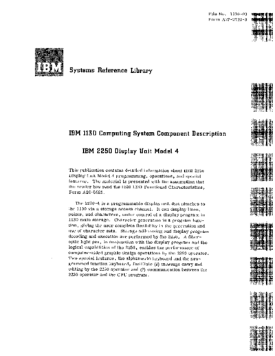 IBM A27-2723-0 2250 Display Unit Model4 1967  IBM 1130 intf A27-2723-0_2250_Display_Unit_Model4_1967.pdf