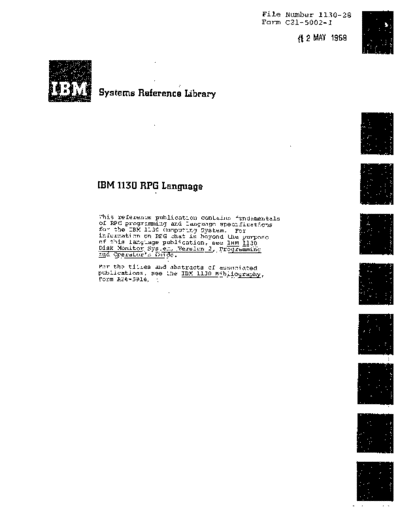 IBM C21-5002-1 1130 RPG Language 1968  IBM 1130 lang C21-5002-1_1130_RPG_Language_1968.pdf