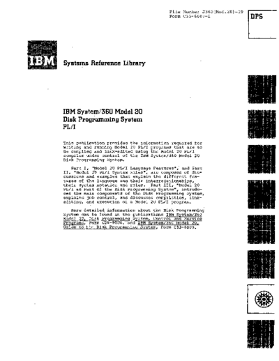 IBM C33-6007-1 360-20 PLI Dec68  IBM 360 model20 C33-6007-1_360-20_PLI_Dec68.pdf