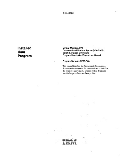 IBM SH20-1922-0 VM CMS EXEC Language Extensions Jan77  IBM 370 CMS SH20-1922-0_VM_CMS_EXEC_Language_Extensions_Jan77.pdf