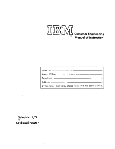 IBM CE instructionManual  IBM typewriter selectric CE_instructionManual.pdf