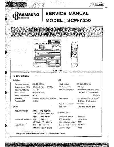 Samsung SCM7550 ET-SB-EX-SI 1213953677  Samsung Audio SCM-7550 SCM7550_ET-SB-EX-SI_1213953677.pdf