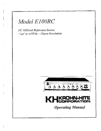 EDC KROHNHITE   E100C  . Rare and Ancient Equipment EDC E100C KROHNHITE EDC E100C.pdf