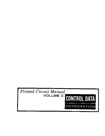 cdc 60042900R PrintedCircuitsManual Vol2 Feb67  . Rare and Ancient Equipment cdc modules 60042900R_PrintedCircuitsManual_Vol2_Feb67.pdf