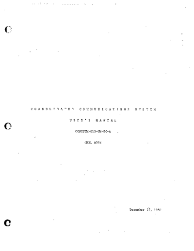 cdc CCSYSTM-018-UM-00-A Consolidated Communications System Users Man Dec82  . Rare and Ancient Equipment cdc mp-32 CCSYSTM-018-UM-00-A_Consolidated_Communications_System_Users_Man_Dec82.pdf