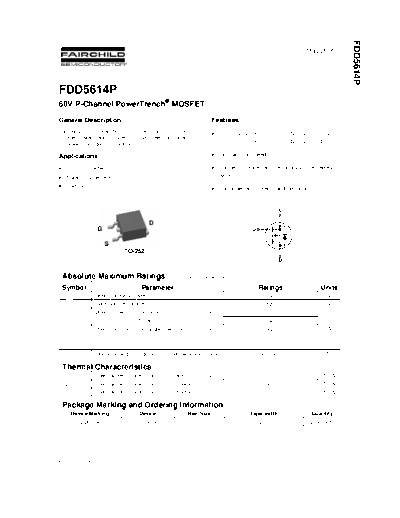 Fairchild Semiconductor fdd5614p  . Electronic Components Datasheets Active components Transistors Fairchild Semiconductor fdd5614p.pdf