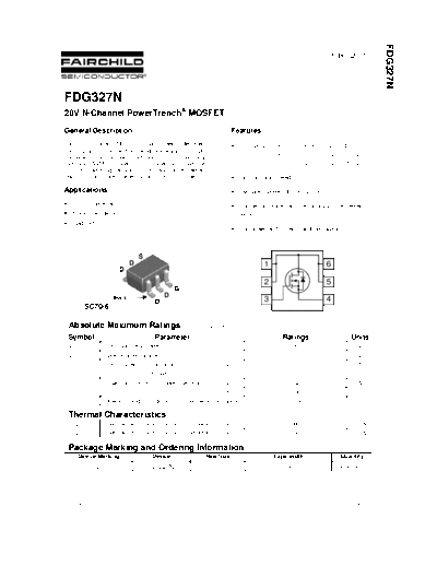 Fairchild Semiconductor fdg327n  . Electronic Components Datasheets Active components Transistors Fairchild Semiconductor fdg327n.pdf