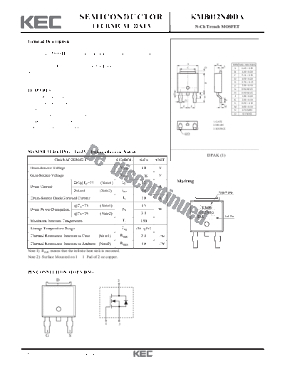 KEC kmb012n40da  . Electronic Components Datasheets Active components Transistors KEC kmb012n40da.pdf