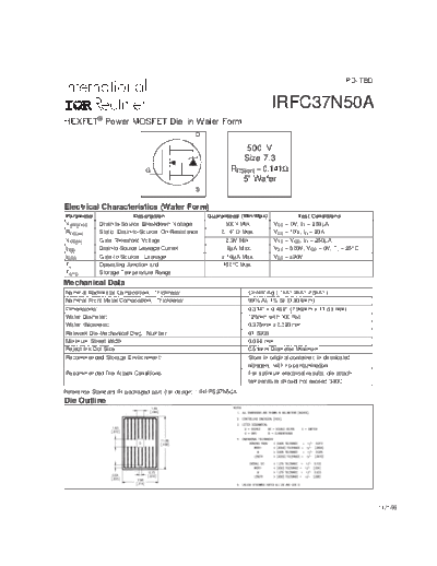 International Rectifier irfc37n50a  . Electronic Components Datasheets Active components Transistors International Rectifier irfc37n50a.pdf